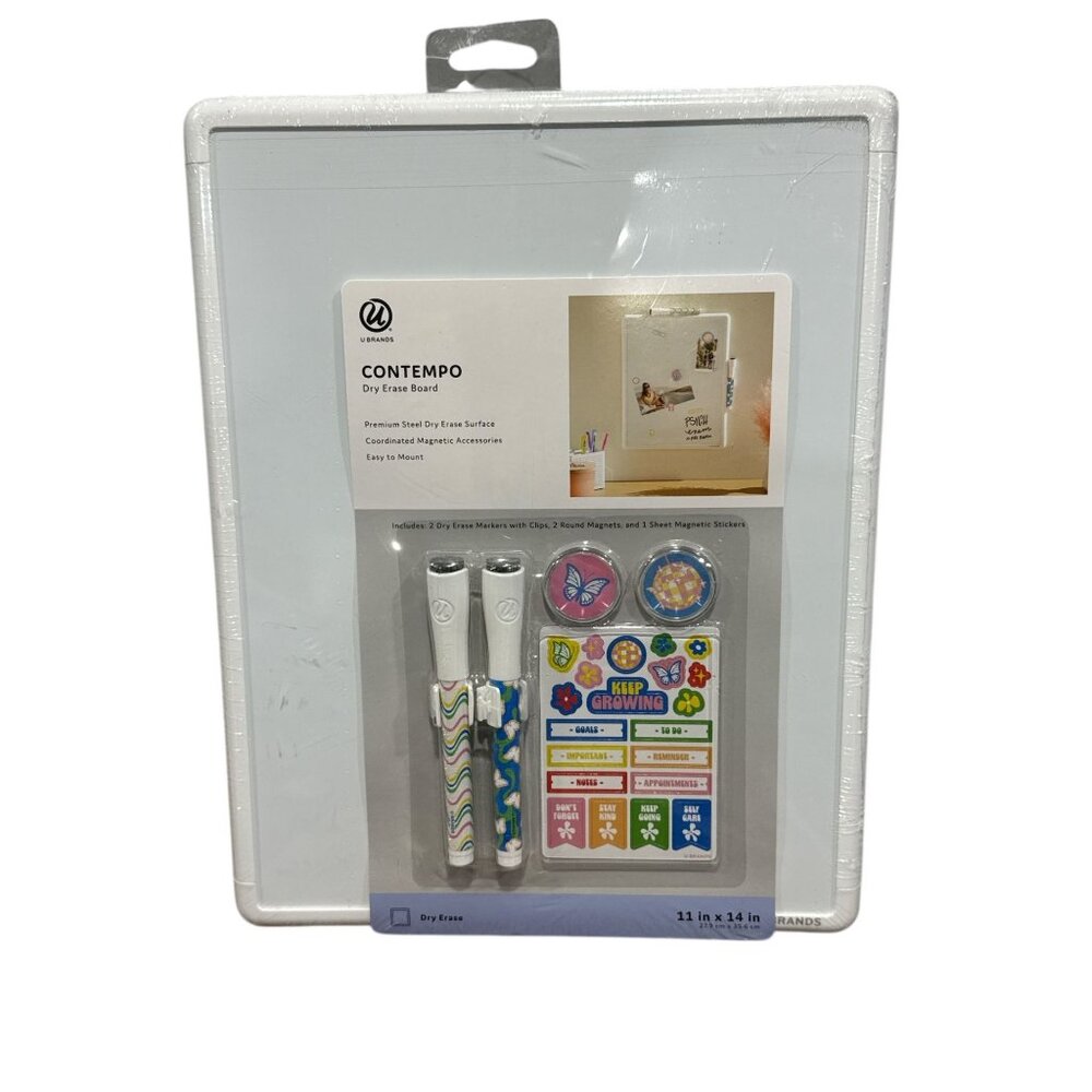 U Brands Contempo Dry Erase Board 11in X 14in